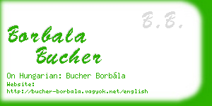 borbala bucher business card